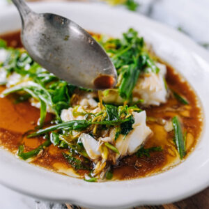 Steamed Barramundi Fish Fillet