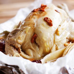 Steamed Herbal Whole Kampung Chicken